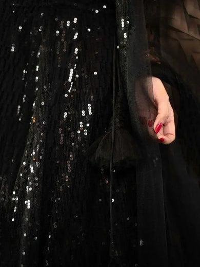 Black Sequins Heavy Net Party Wear Lehenga Choli With Dupatta